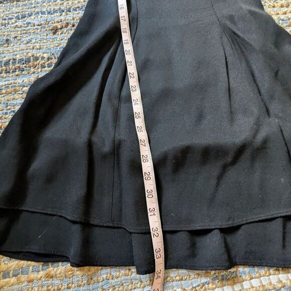 Y2K Vtg Holiday Dress Black Lace Bodice Fit & Flare 8 Sequins Bow LRB - Picture 3 of 7